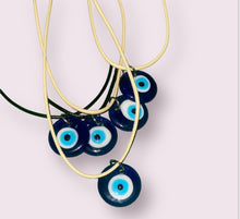 Load image into Gallery viewer, Evil Eye Circle Necklace