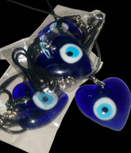 Load image into Gallery viewer, Evil Eye Heart Shaped Necklace