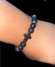 Load image into Gallery viewer, Black Volcanic Lava Rock Protection Bracelet